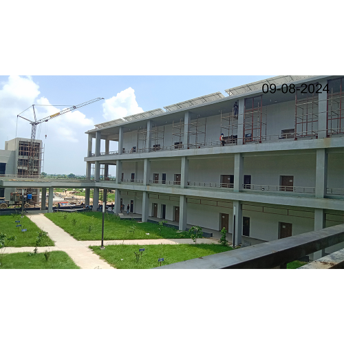 Academic Block- (Internal)- Classroom Furniture installation work in progress. Housekeeping work in progress.