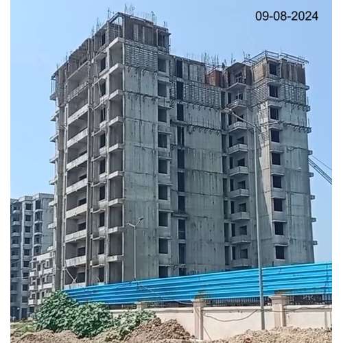 Non-Teaching Staff Residence –Plaster work in progress. 10th floor steel binding and shuttering work is in progress.