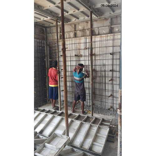 Hostel Block H1 (Internal) –  Steel Binding work in progress.