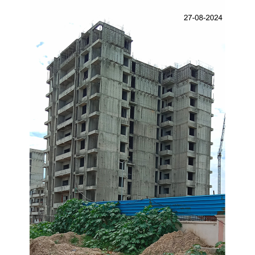 Non-Teaching Staff Residence –Plaster work in progress. Terrace slab casting work is completed.