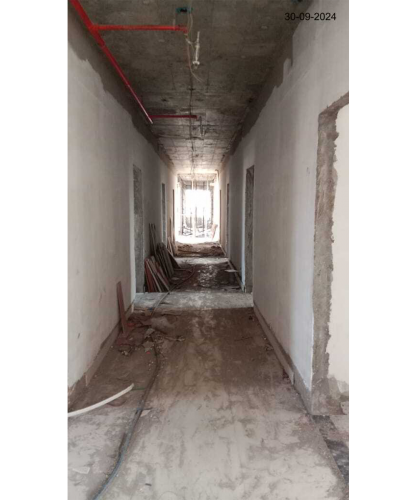 Hostel Block H2 -(Internal)– Aluminium window work in progress.