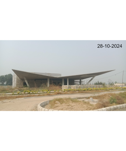 Auditorium –Plaster work in progress. External paint work in progress. Terrace tile work in progress.