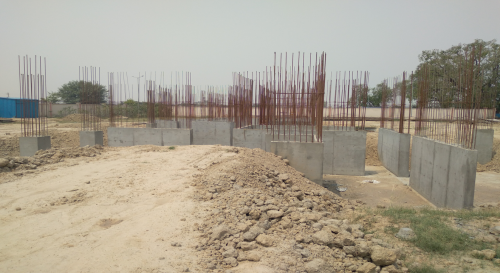 Hostel Block H1 –  Column casting work in completed 04.05.2021