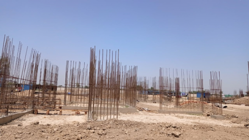 Hostel Block H7- column casting &shear wall work in completed soil filling work in completed 24.05.2021