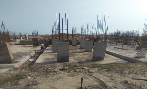 Hostel Block H4 – column casting work in Completed 01.03.2021