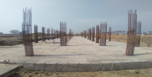 Academic block – 2nd pit RCC raft work in completed layout in progress 23.02.2021