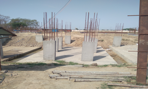 Hostel Block H6 - column casting work in completed 12.04.2021
