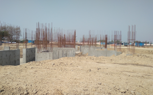 Hostel Block H7- column casting &shear wall work in completed 30.03.2021