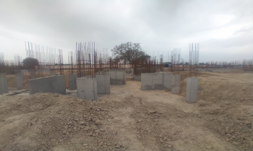 Hostel Block H3 – Column casting work in Completed 05.04.2021