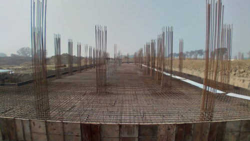 Academic block – 2nd pit steel work in progress 25.01.2021