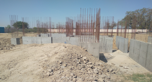 Hostel Block H1 –  Column casting work in completed 19.04.2021