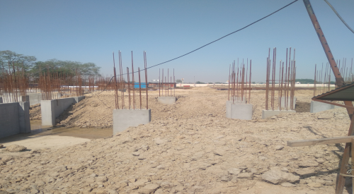 Hostel Block H6 - column casting work in completed 26.04.2021
