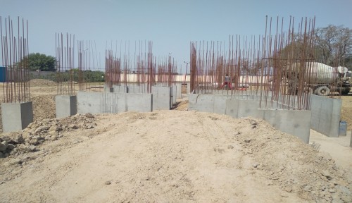 Hostel Block H1 –  Column casting work in completed 12.04.2021