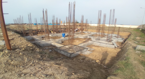 COMMUNITY CENTER -Footing casting works in progress 22.03.2021