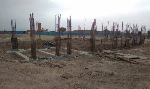 HEALTH CENTRE-  Footing RCC work and  in completed column casting work in progress 05.04.2021