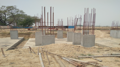 Hostel Block H4 – column casting work in Completed 04.05.2021 
