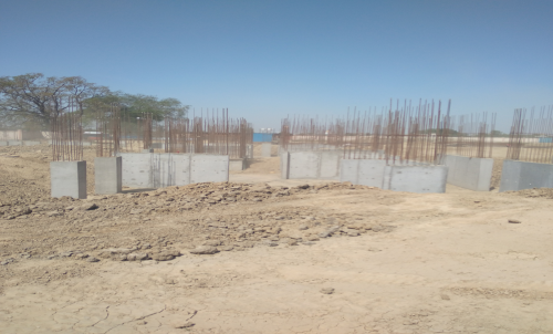 Hostel Block H5 – Column casting work in completed 19.04.2021