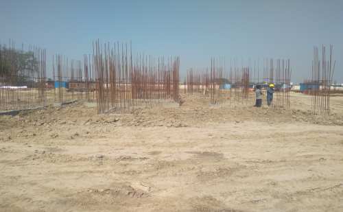 Hostel Block H7- column casting &shear wall work in completed 26.04.2021