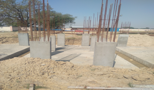 Hostel Block H4 – column casting work in Completed 26.04.2021
