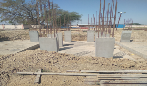 Hostel Block H4 – column casting work in Completed 19.04.2021