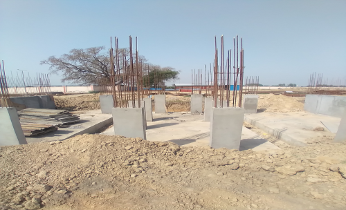 Hostel Block H4 – column casting work in Completed 30.03.2021