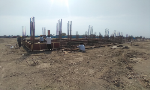 HEALTH CENTRE- column casting work in completed 12.04.2021