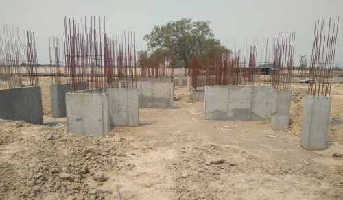 Hostel Block H3 – Column casting work in Completed 04.05.2021