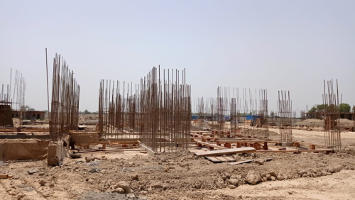 Hostel Block H7- column casting &shear wall work in completed soil filling work in completed 31.05.2021  