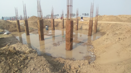 COMMAND CENTER –footing RCC work completed & Columns work in progress 25.01.2021