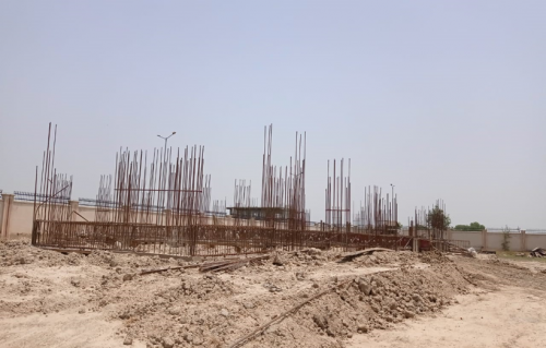 Hostel for Married Students – Soil filling work in completed grade slab work in progress  31.05.2021