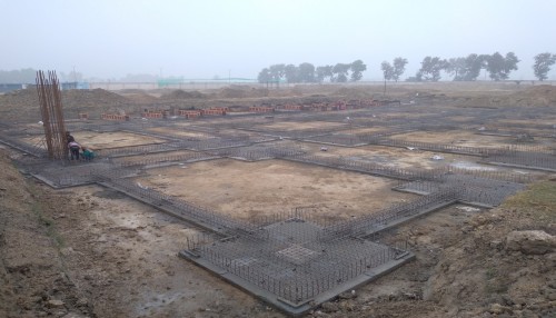 Dinning block – Footing steel work in progress - (14-12-2020)