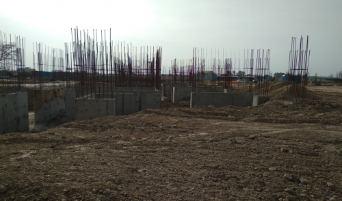 Hostel Block H7- Raft RCC column casting &shear wall work in completed 22.03.2021