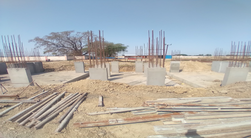 Hostel Block H4 – column casting work in Completed 12.04.2021
