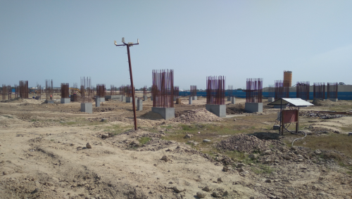 SPORTS COMPLEX –  column casting work in completed 12.04.2021