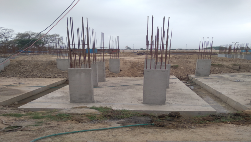 Hostel Block H6 - column casting work in completed 05.04.2021