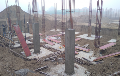 COMMAND CENTER –footing RCC work completed & Columns work in progress 18.01.2021