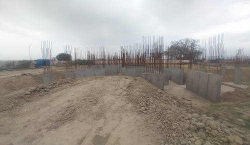 Hostel Block H1 –  Column casting work in completed 05.04.2021