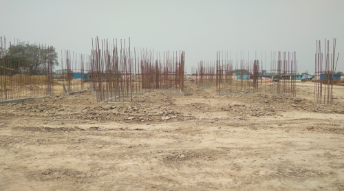 Hostel Block H7- column casting &shear wall work in completed soil filling work in completed 04.05.2021