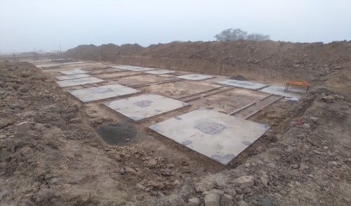 HEALTH CENTRE-Footing PCC work completed & layout in progress - (14-12-2020)